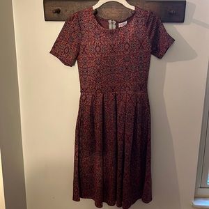 LuLaRoe Amelia Dress with back zip and pockets!!!